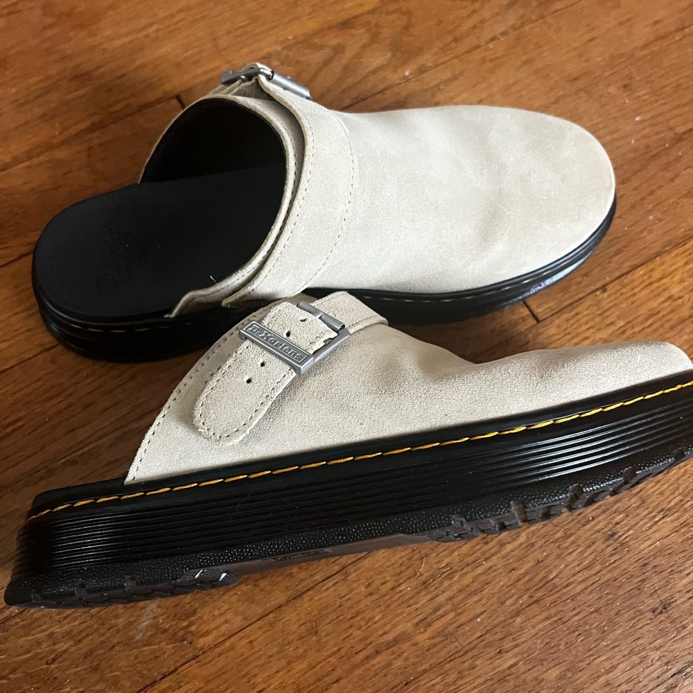 Dr. Martens Beige Slip-On Loafers